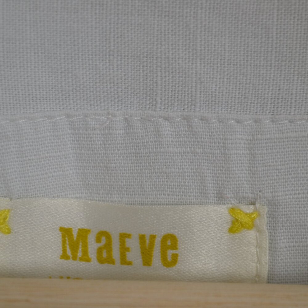 Anthropologie Maeve Cotton Blend Long Sleeve Button Down 1 Pocket Woemen L Shirt - Picture 9 of 9